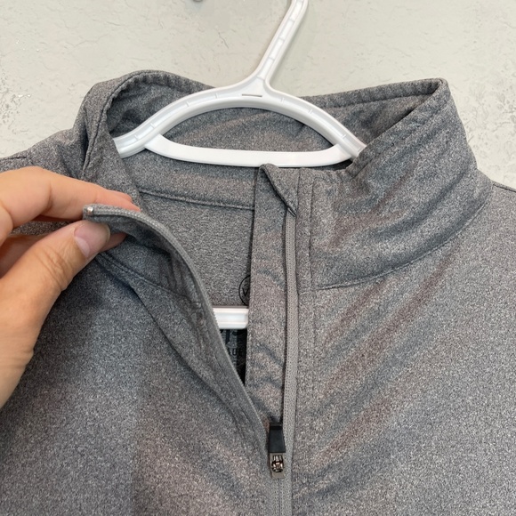 Veil Spark Top Women's L Gray Tunic Running Modest Thumbholes 1/2 Zip Pullover - Picture 3 of 15